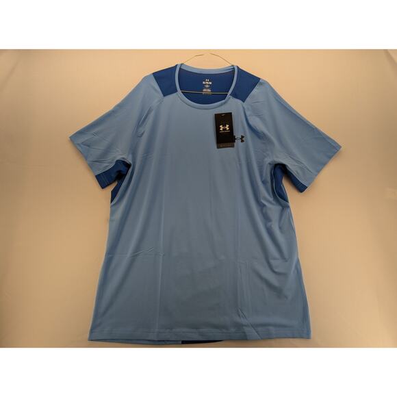 NWT Under Armour UA Vanish Elite Vent Short Sleeve Shirt in Harbor Blue size XL - Picture 1 of 6